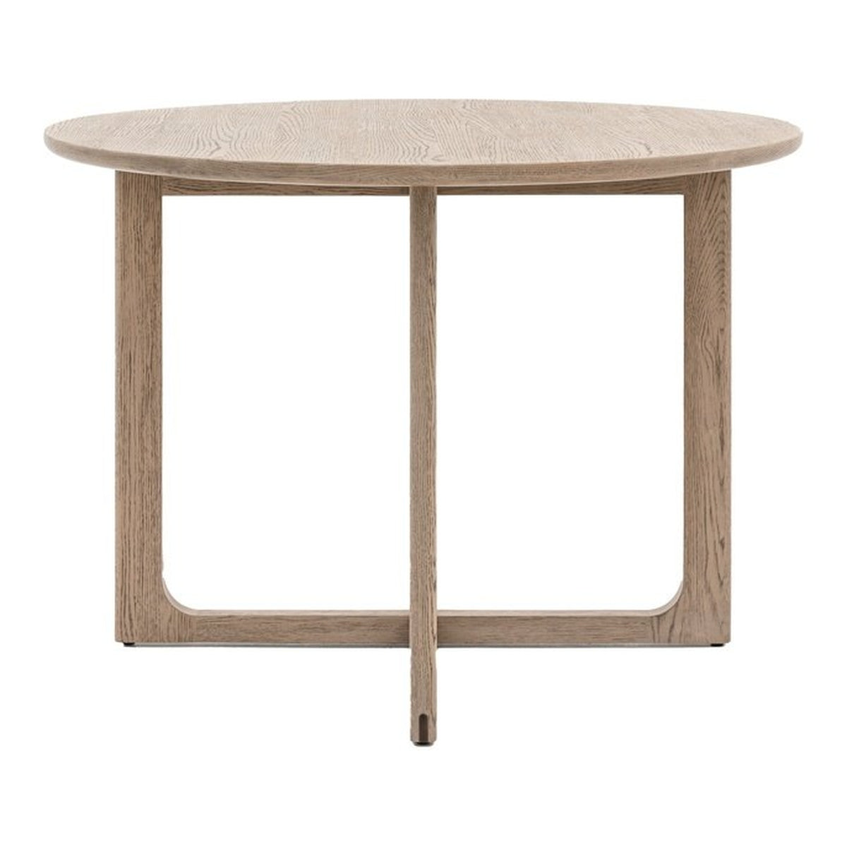 Gallery Interiors Croft Round Dining Table in Smoke