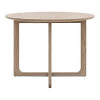 Gallery Interiors Croft Round Dining Table in Smoke