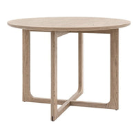 Gallery Interiors Croft Round Dining Table in Smoke