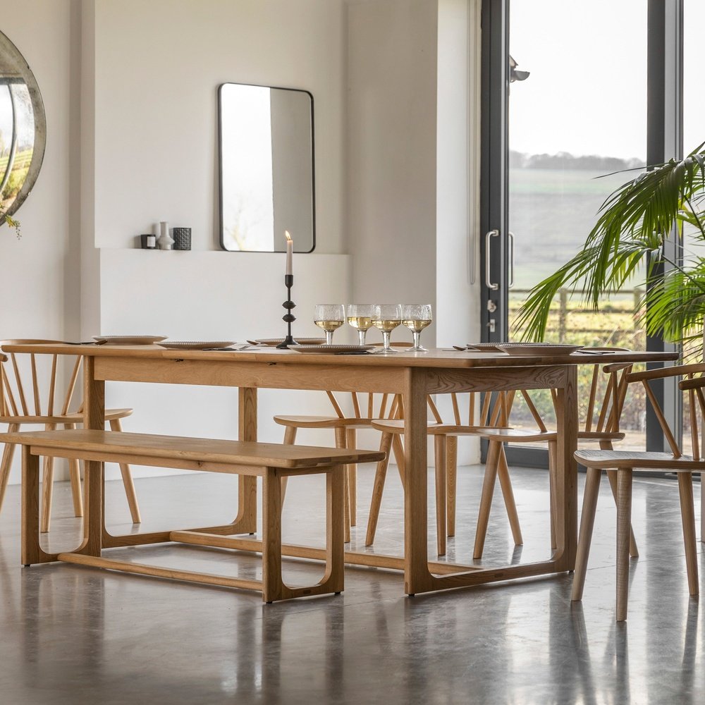 Gallery Interiors Croft Extendable Dining Table in Natural