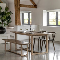 Gallery Interiors Croft Dining Table in Smoke