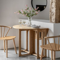 Gallery Interiors Croft Folding Dining Table in Natural