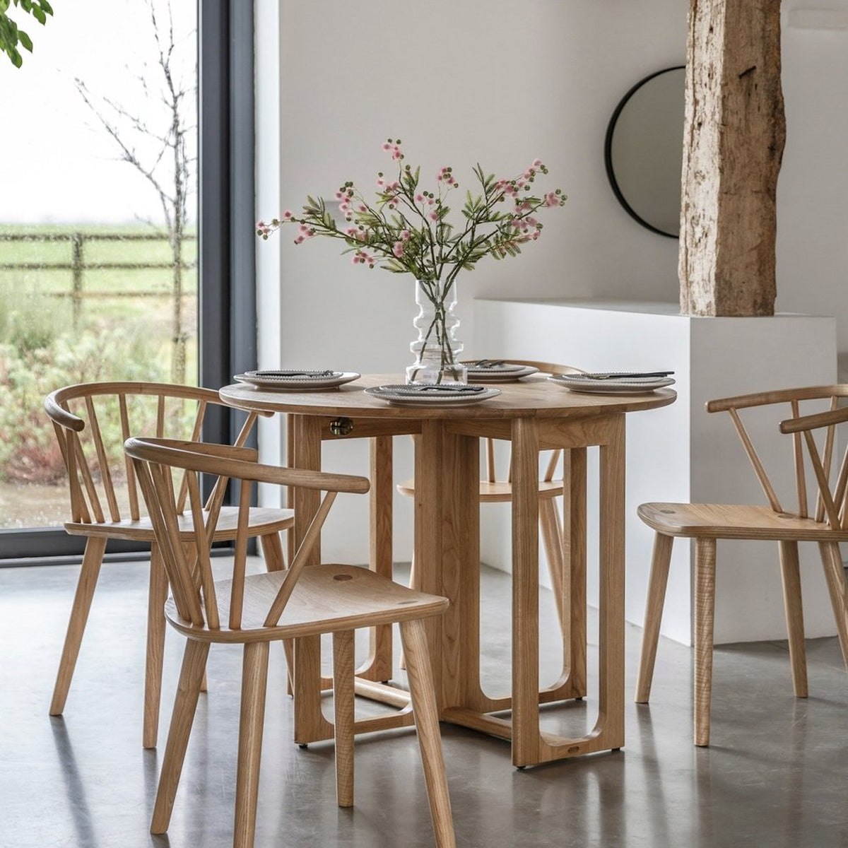 Gallery Interiors Croft Folding Dining Table in Natural