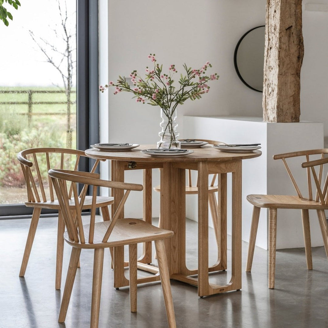Croft Folding Dining Table - Natural GalleryDirect 4