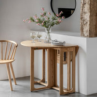 Gallery Interiors Croft Folding Dining Table in Natural