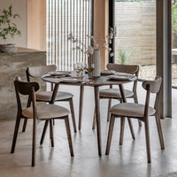 Gallery Interiors Alston Round Dining Table in Smoke