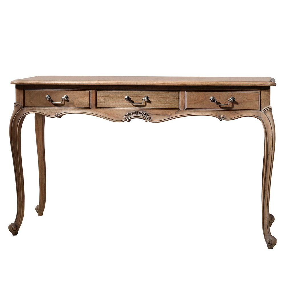  GalleryDirect-Gallery Interiors Chic Dressing Table in Weathered Wood-Brown 981 