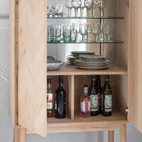 Gallery Interiors Milano Oak Cocktail Cabinet