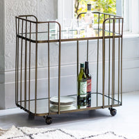 Gallery Interiors Verna Drinks Trolley in Bronze