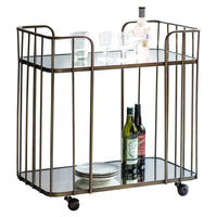 Gallery Interiors Verna Drinks Trolley in Bronze