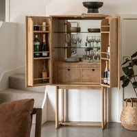 Gallery Interiors Croft Cocktail Cabinet in Natural