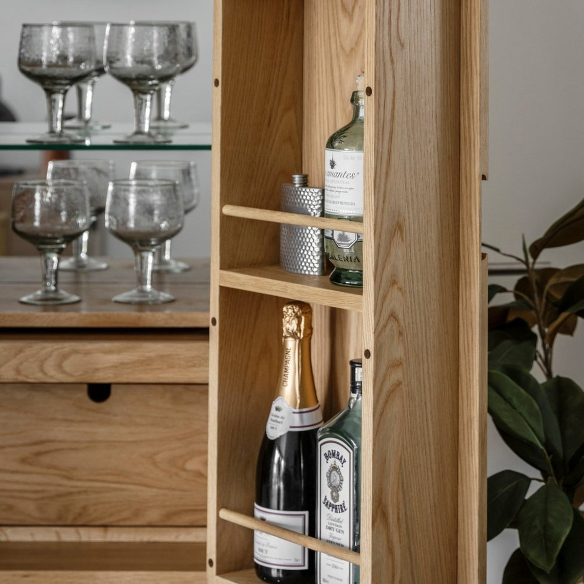 Gallery Interiors Croft Cocktail Cabinet in Natural