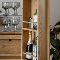 Gallery Interiors Croft Cocktail Cabinet in Natural