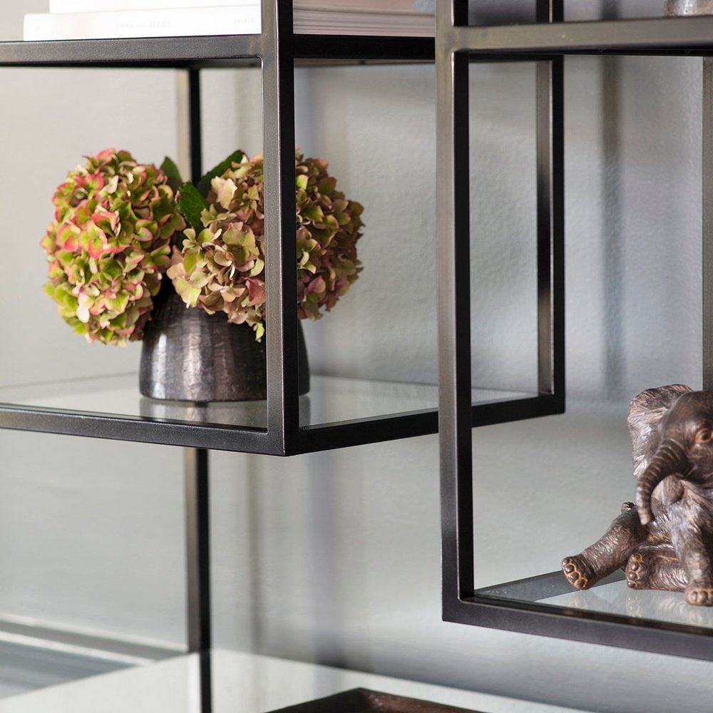 Gallery Interiors Pippard Open Display Unit in Black