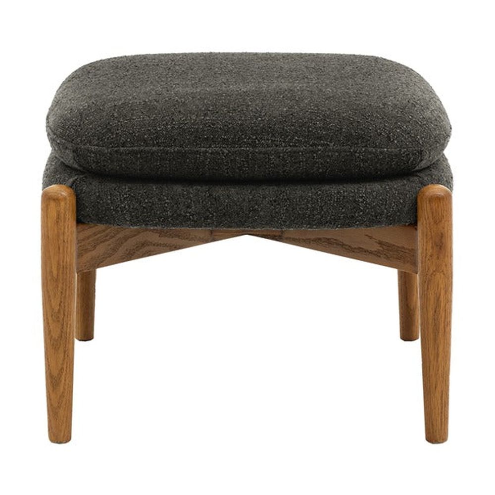 Datsun Footstool - Charcoal Boucle GalleryDirect 1