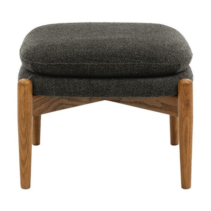 Datsun Footstool - Charcoal Boucle GalleryDirect 1