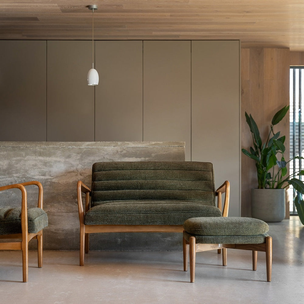 Datsun Footstool - Green Boucle GalleryDirect 3