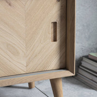 Gallery Interiors Milano Scandi Media Unit in Oak