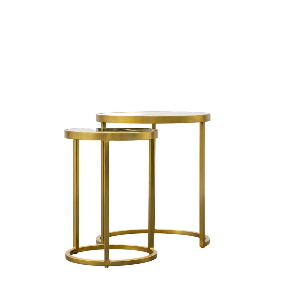 Gallery Interiors Egemen Nest of Two Tables in Gold