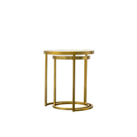 Gallery Interiors Egemen Nest of Two Tables in Gold