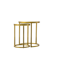 Gallery Interiors Egemen Nest of Two Tables in Gold