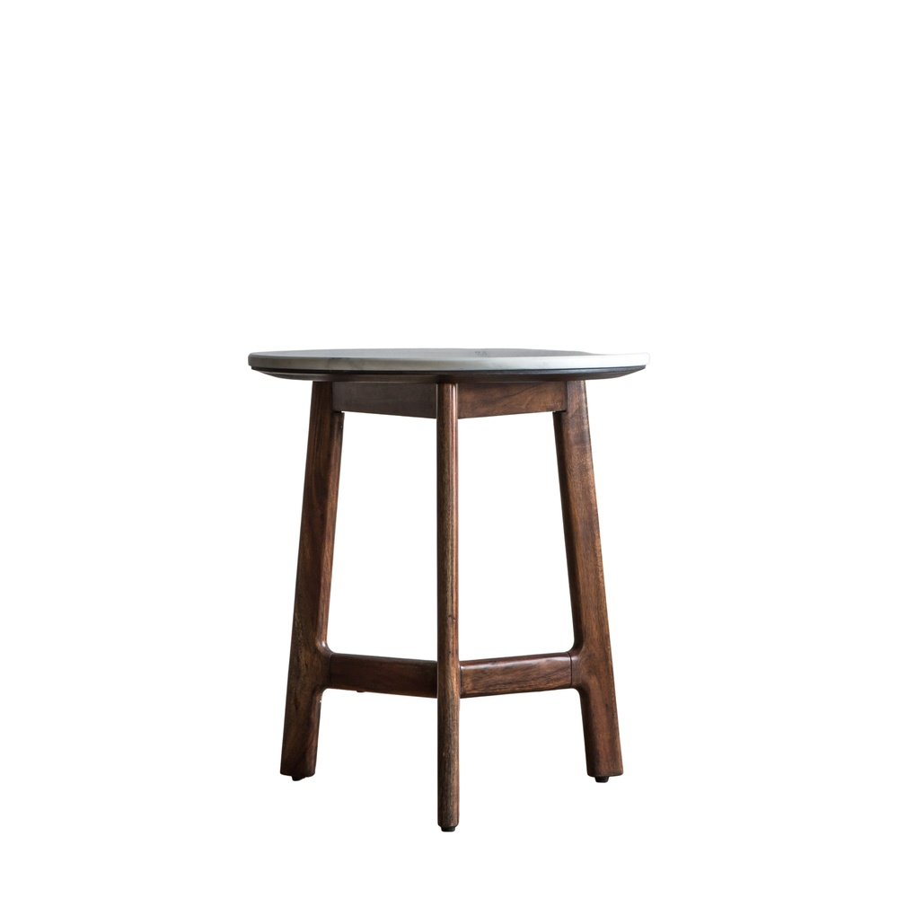  GalleryDirect-Gallery Interiors Barcelona Side Table-Brown, White 325 