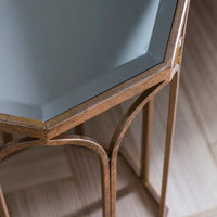 Gallery Interiors Canterbury Side Table in Antique Gold