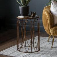 Gallery Interiors Highgate Side Table in Antique Gold