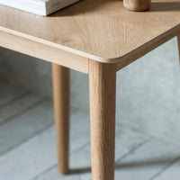 Gallery Interiors Milano Scandi Side Table in Light Oak