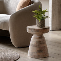 Gallery Interiors Milstead White Wash Side Table