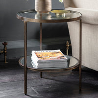 Gallery Interiors Hudson Side Table in Aged Bronze