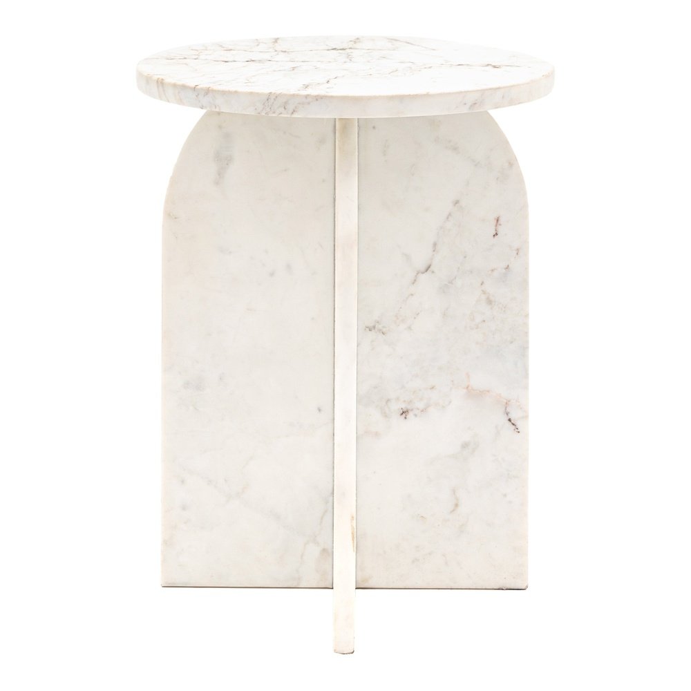  GalleryDirect-Gallery Interiors Charmouth Side Table in White-White 621 