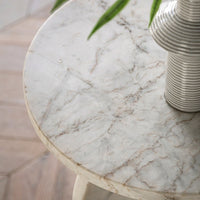 Gallery Interiors Charmouth Side Table in White