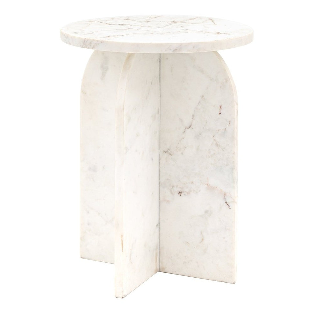 Gallery Interiors Charmouth Side Table in White