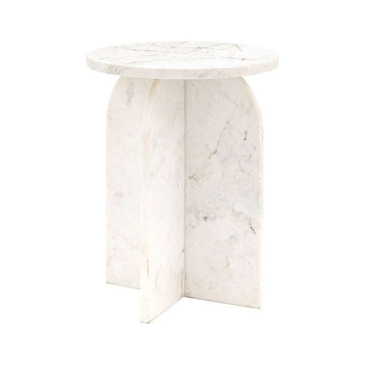 Charmouth Round Side Table - White GalleryDirect 6