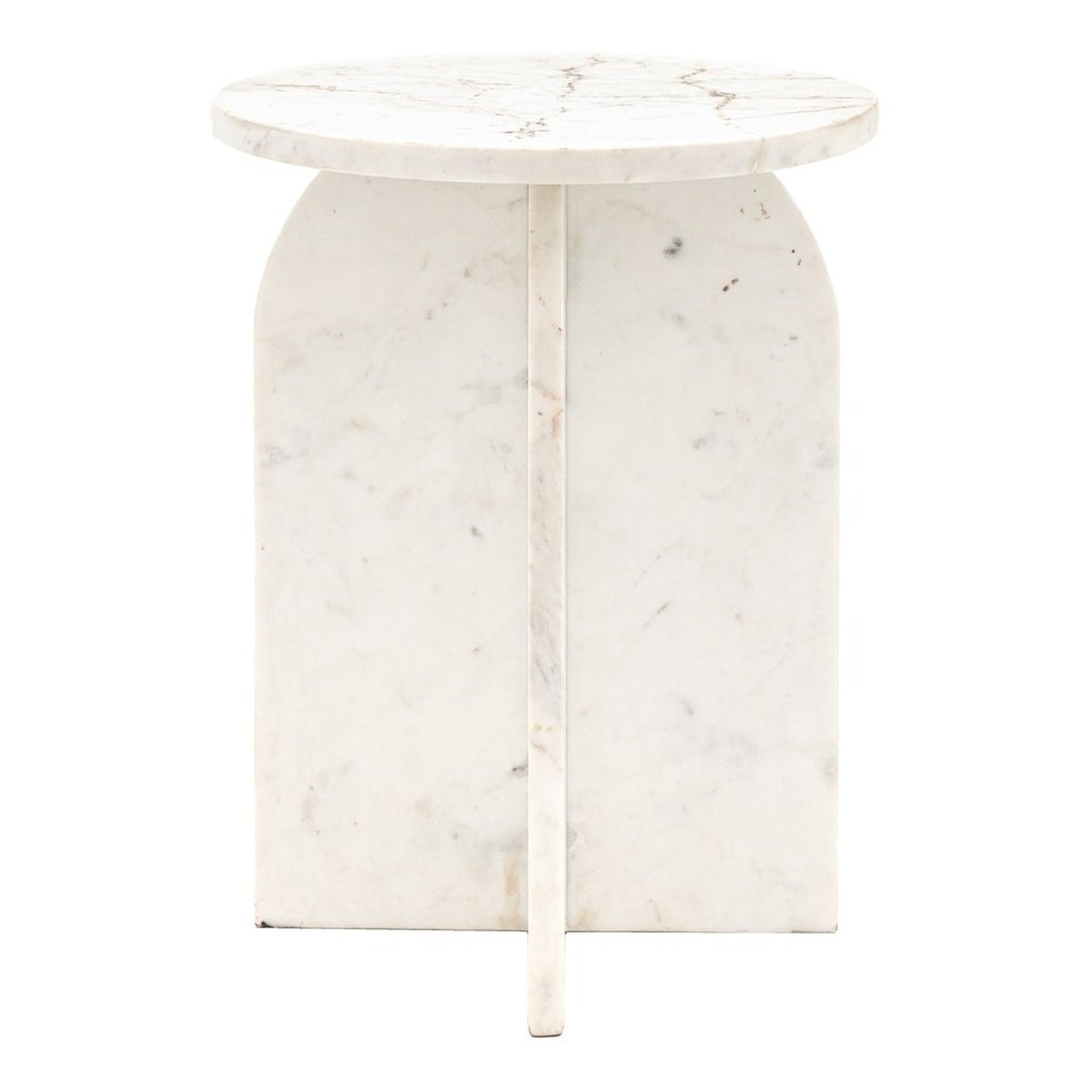 Gallery Interiors Charmouth Side Table in White