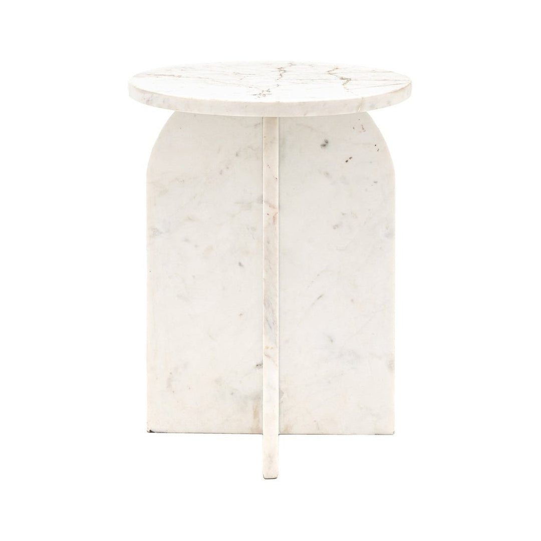 Charmouth Round Side Table - White GalleryDirect 5