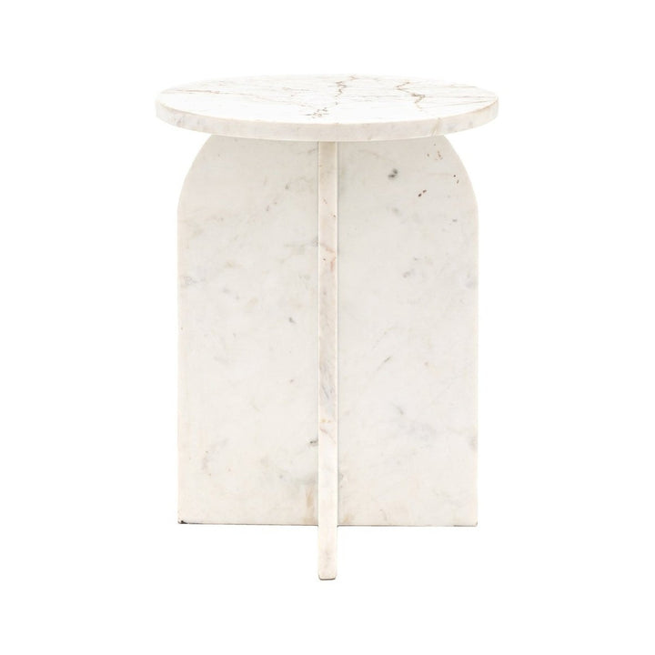 Charmouth Round Side Table - White GalleryDirect 5