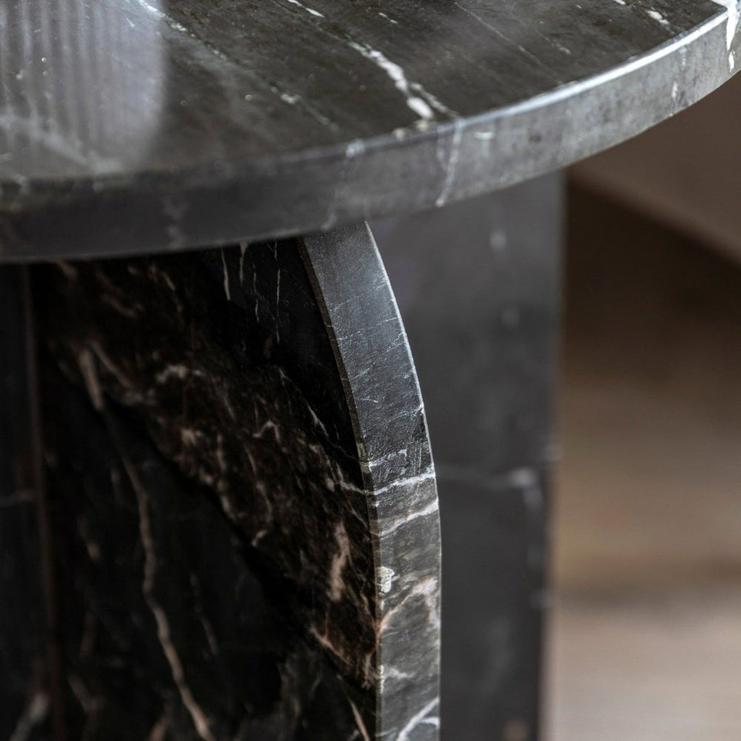 Charmouth Marble Round Side Table GalleryDirect 7