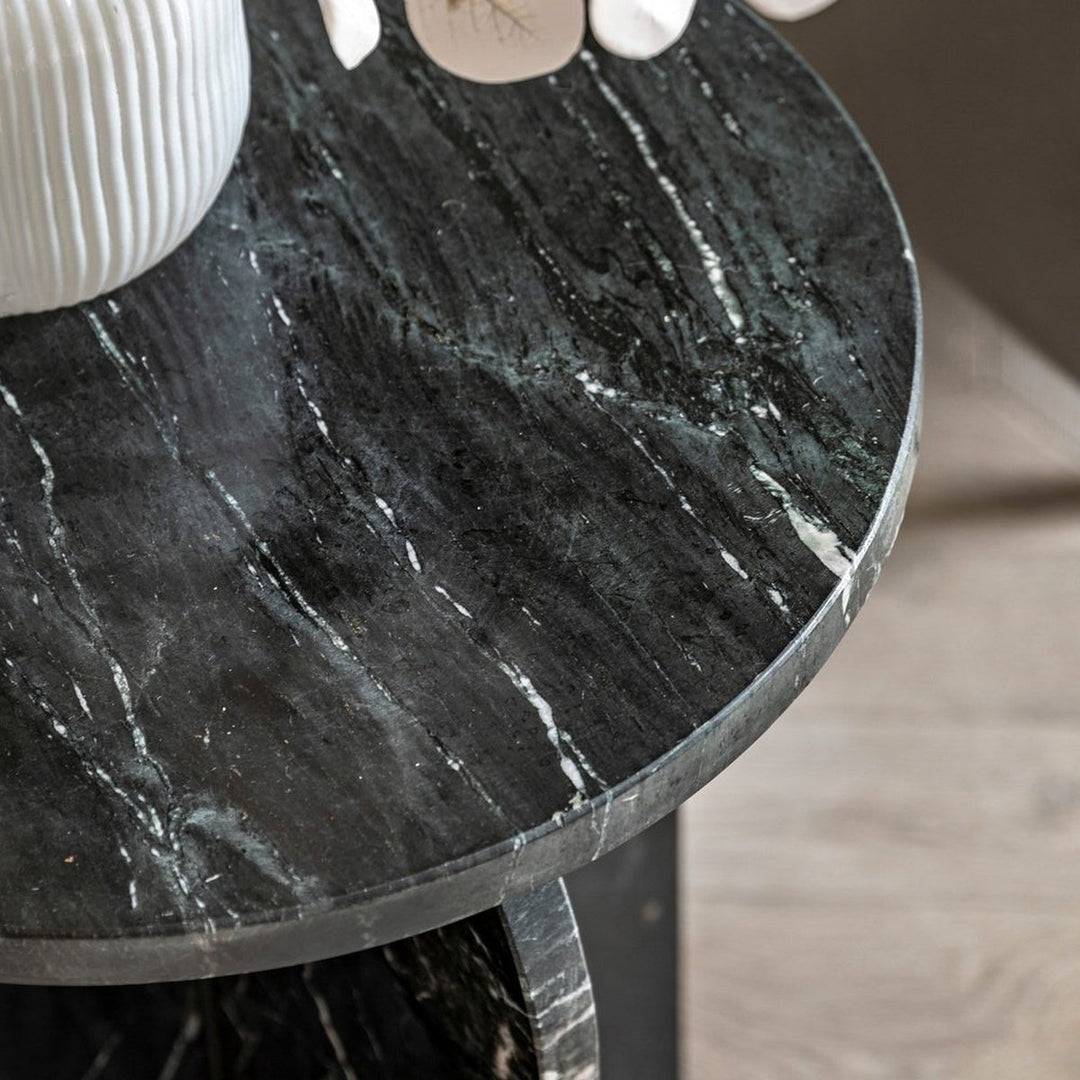 Charmouth Marble Round Side Table GalleryDirect 3