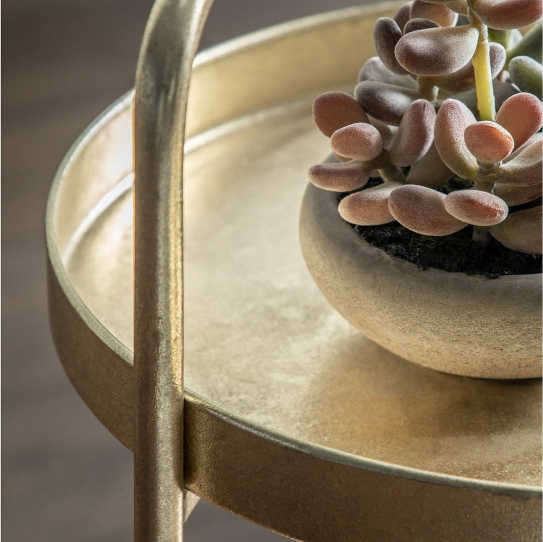 Sennen Round Side Table - Gold GalleryDirect 3