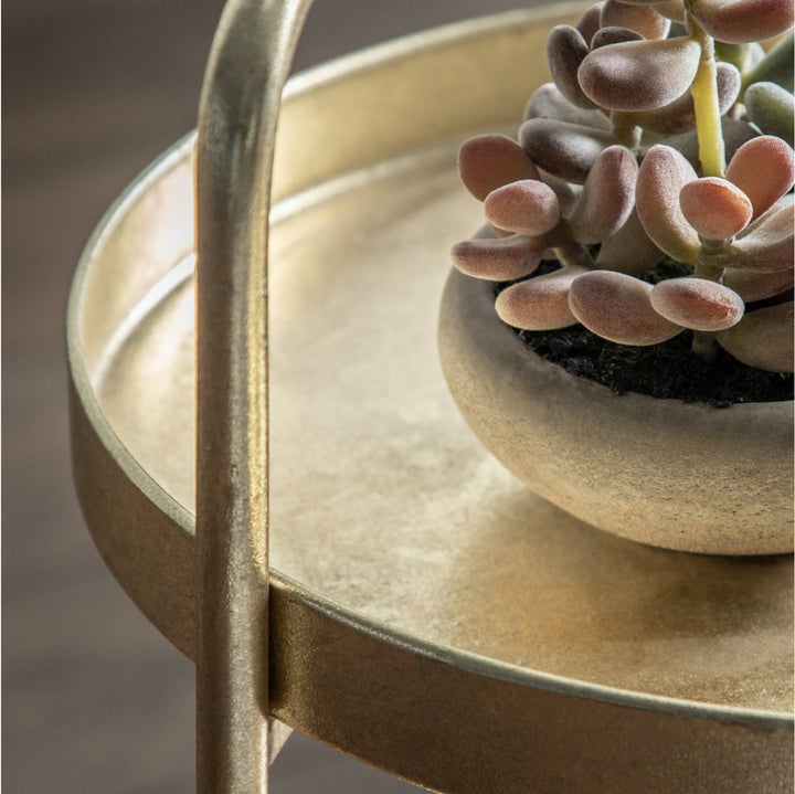 Sennen Round Side Table - Gold GalleryDirect 3