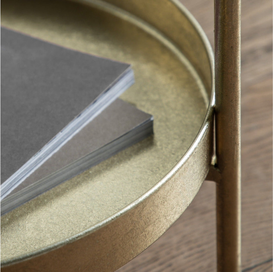 Sennen Round Side Table - Gold GalleryDirect 6