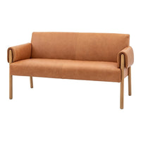 Gallery Interiors Melrose 2 Seater Sofa in Brown Leather