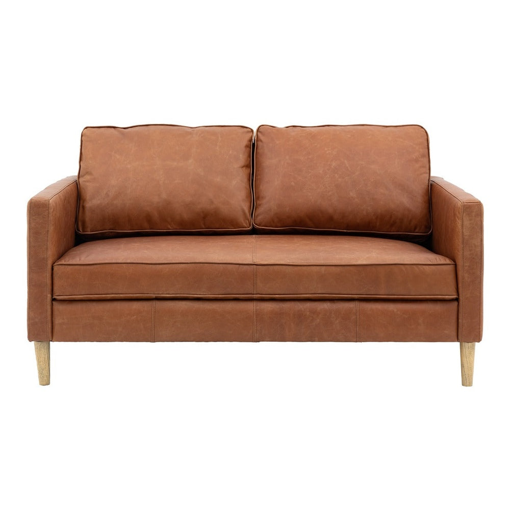 Osborne 2 Seater Sofa - Vintage Brown Leather GalleryDirect 1