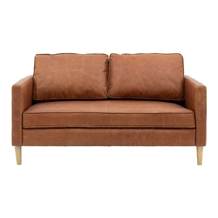 Osborne 2 Seater Sofa - Vintage Brown Leather GalleryDirect 1
