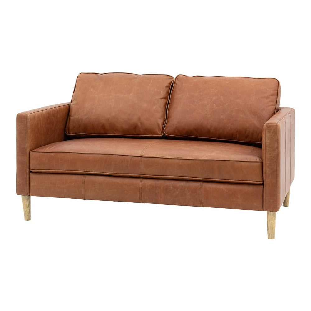 Osborne 2 Seater Sofa - Vintage Brown Leather GalleryDirect 4
