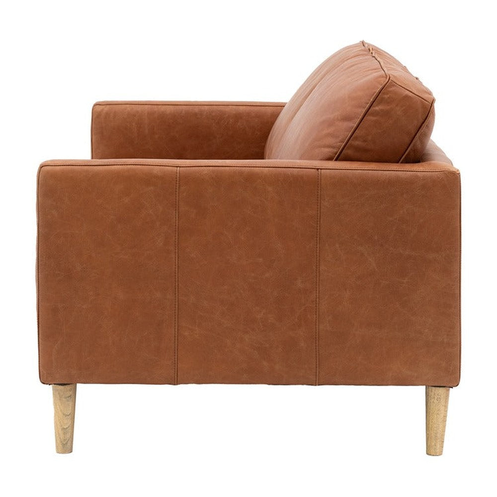 Osborne 2 Seater Sofa - Vintage Brown Leather GalleryDirect 5