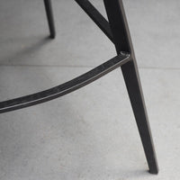 Gallery Interiors 2x Palmer Grey Leather Bar Stool