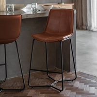 Gallery Interiors Set of 2 Hawking Stool Brown